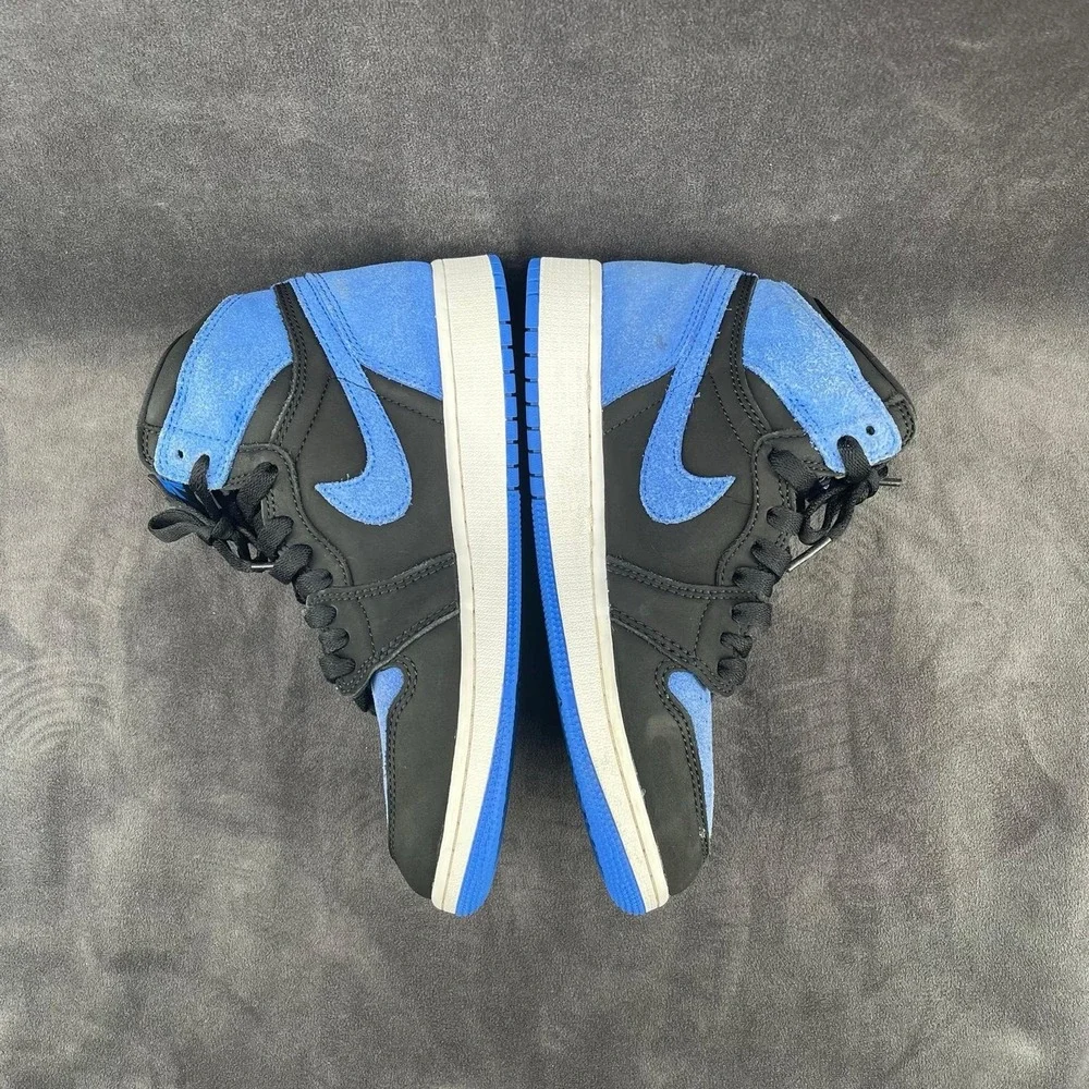 Nike Air Jordan 1 Retro High OG GS Royal Reimagined Black Royal Blue 5.5Y